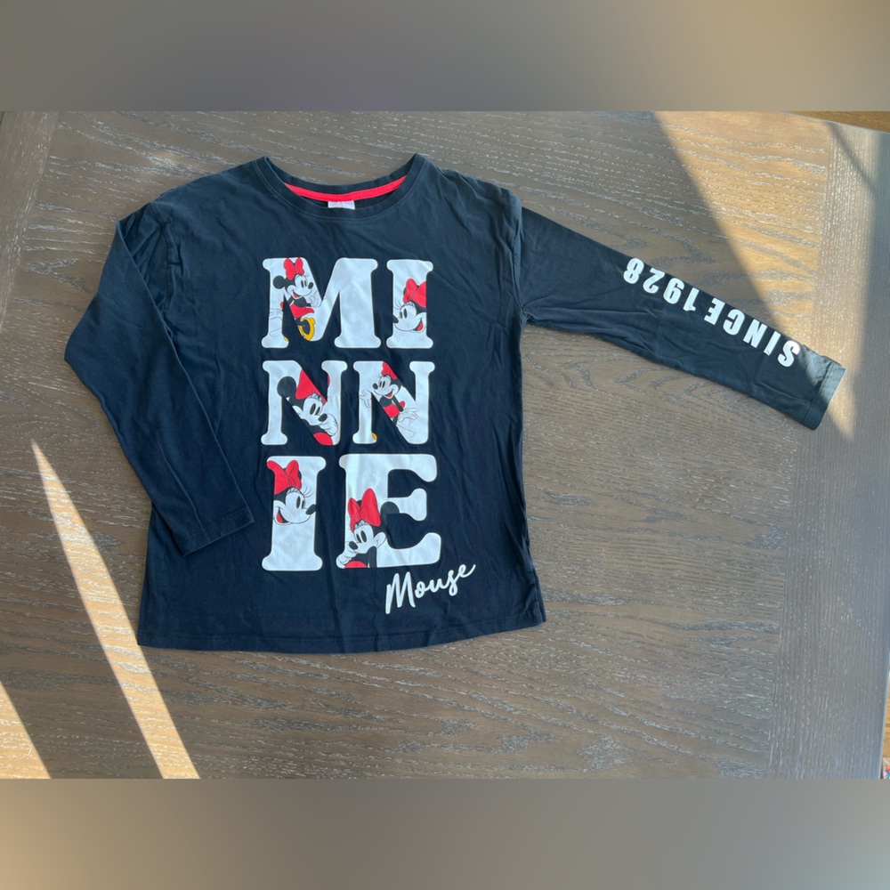Disney parks authentic Minnie Mouse black long sleeve womens size small